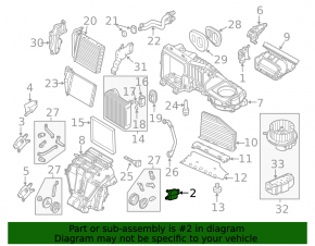 Actuator motor heater drive passenger VW Passat 20-22