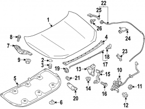 Subaru Forester 25-26 Hood Seal