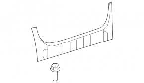 Trunk opening trim Lexus ES350 07-12
