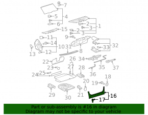 Trunk opening trim Lexus ES350 07-12