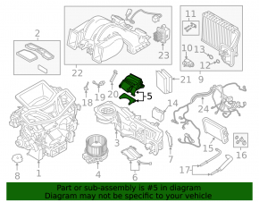 Upper heater housing for BMW X7 G07 19-24