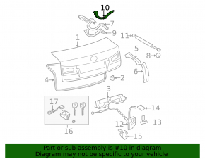 Trunk lid hinge trim left Lexus IS 06-13 upper