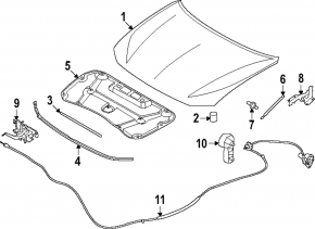 Nissan Ariya 23-25 interior hood release handle