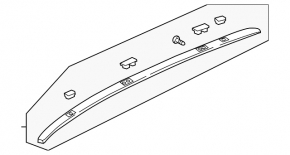 Right longitudinal roof rail for Honda CRV 17-22 in glue
