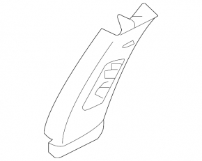 Center pillar trim, upper belt, right, Nissan Murano 25-26, beige