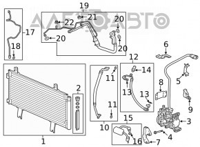 Air conditioning radiator condenser Honda Accord 18-22 2.0 hybrid