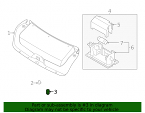 Left trunk lid bumper Hyundai Elantra 21-23