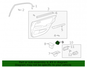 Rear left window lift control Lexus RX300 98-03