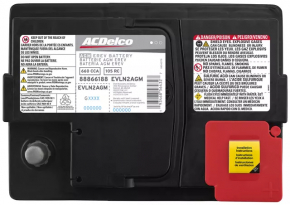 Battery 12v CHEVROLET VOLT 11-15 62Ah 680A Euro AGM +-Reverse EXIDE