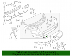 Rear bumper tow hook plug right Audi Q5 8R 09-17