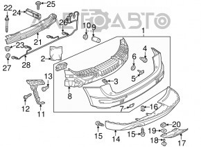 Rear bumper tow hook plug right Audi Q5 8R 09-17