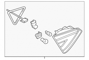 Right inner trunk lid light for Audi A5 08-16