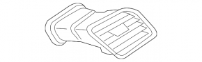 Front panel air duct deflector right Audi Q3 8U 15-18 black