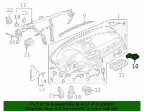 Front panel air duct deflector right Audi Q3 8U 15-18 black