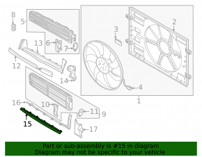 Lower radiator deflector for the Audi A3 22-25