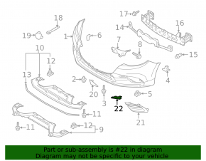 Right fog light molding for Mazda 3 17-18 BM under fog light