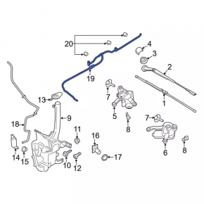 Lincoln MKZ 13-15 Windshield Washer Hose