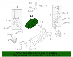 Gearbox cushion rear Ford Mustang mk6 15- 2.3T