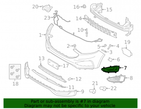 Left fog light plug Ford Edge 19-