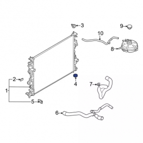 Radiator support lower left Ford Escape MK4 20-24 rubber