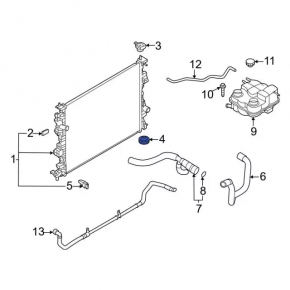 Radiator support lower left Ford Escape MK4 20-24 rubber