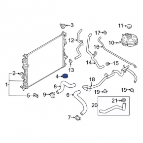 Radiator support lower left Ford Escape MK4 20-24 rubber