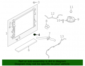 Radiator support lower left Ford Escape MK4 20-24 rubber