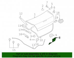 Mitsubishi Galant 04-12 trunk lid lock