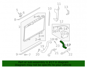Upper cooling hose for Nissan Murano 2003-2007
