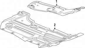 Engine guard right Chevrolet Volt 16- front