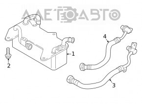 Oil cooler automatic transmission Audi Q7 16- 2.0T