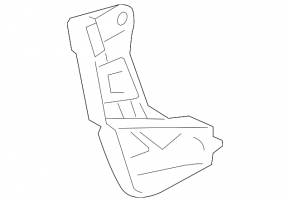 Rear bumper mount, outer left, Lexus GS 13-19
