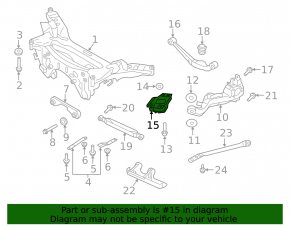 Rear right trunnion bracket Nissan Rogue 14-20 for strut, Japan built, Usa built
