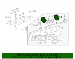 Headlight bulb cover VW Passat b7 12-15 USA-