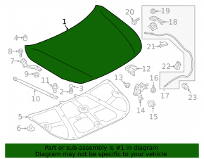 Naked hood Subaru Legacy 15-19