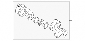 Front left caliper assembly Hyundai Sonata 11-14