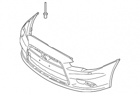 Mitsubishi Lancer 10-15 front bumper