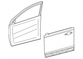 Bare front right door for Toyota Rav4 19-25
