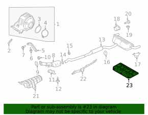 Heat shield muffler rear Infiniti QX50 19-
