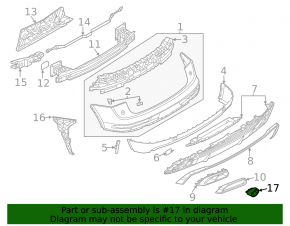 Rear bumper trim trim lower left Audi Q5 80A 21-24 inner, chrome for round exhaust, S-Line