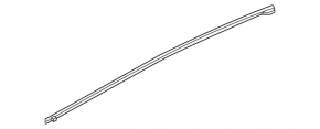 Door molding upper rear left Hyundai Sonata 15-19 chrome, scratches