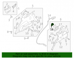 Plug arch trim left upper Hyundai Santa FE Sport 13-18