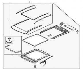 Hatch mechanism frame Audi A3 8V 15-20