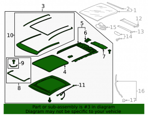 Hatch mechanism frame Audi A3 8V 15-20