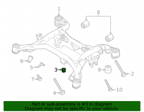 Rear axle mount for Porsche Cayenne 19-26 2.9T, 3.0T
