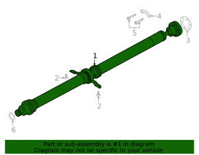 Driveshaft rear propeller Porsche Macan 17-18 2.0T
