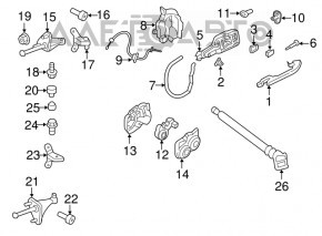 Rear right door lock for Porsche Cayenne 19-24