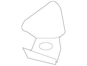 Headlight washer nozzle cover left Mercedes W211 rest