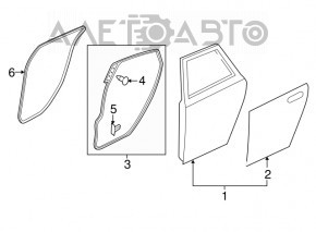 Door seal rear left Mazda3 MPS 09-13