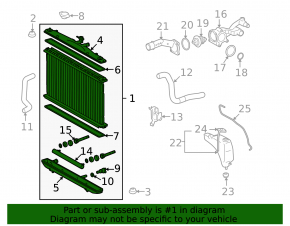Lexus RX350 10-12 Water Cooling Radiator